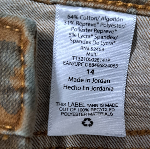 Leopard print high rise denim jeans - Picture 6 of 11